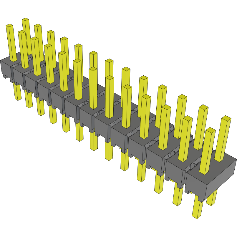 Samtec-MTSW-113-23-L-D-200 Steckverbinderleisten und Leiterplattenbuchsen Conn Unshrouded Header HDR 26 POS 2.54mm Solder ST Top Entry Thru-Hole Bulk