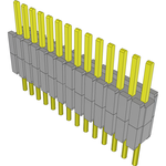 Conn Board Stacker HDR 14 POS 1.27mm Solder ST Thru-Hole Tube