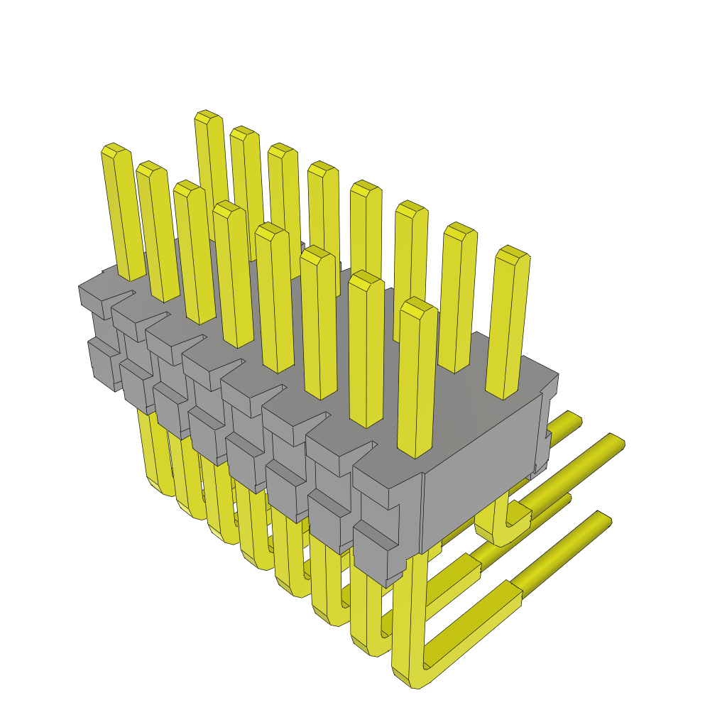 Samtec-TMS-108-03-G-D-RA Connector Headers and PCB Receptacles Conn Unshrouded Header HDR 16 POS 1.27mm Solder RA Side Entry Thru-Hole Tube