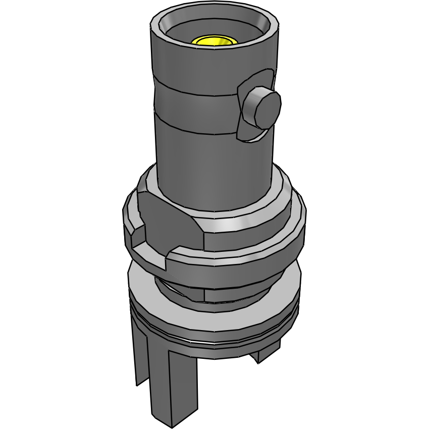 Samtec-HDBNC-J-P-GN-ST-EM1 Conector RF Conn HD-BNC 0Hz to 12GHz 75Ohm Solder ST Edge Mount RCP Gold Tray