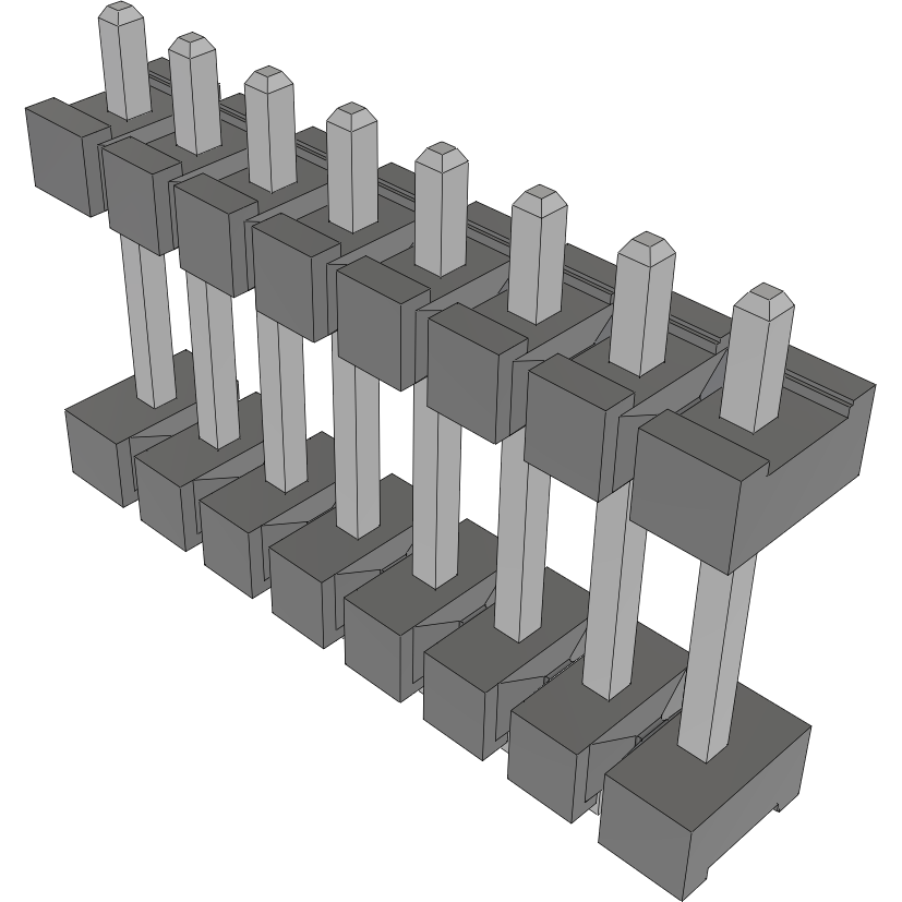 Samtec-JW-08-04-T-S-650-140 Steckverbinderleisten und Leiterplattenbuchsen Conn Board Stacker HDR 8 POS 3.96mm Solder ST Thru-Hole Bulk