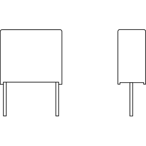 Vishay-MKP1841310635W Kondensator, Kunststofffilm Cap Film 0.01uF 630V PP 10%( 18 X 5.5 X 10.5mm) Radial Plastic Rectangular Can 15mm 100°C T/R