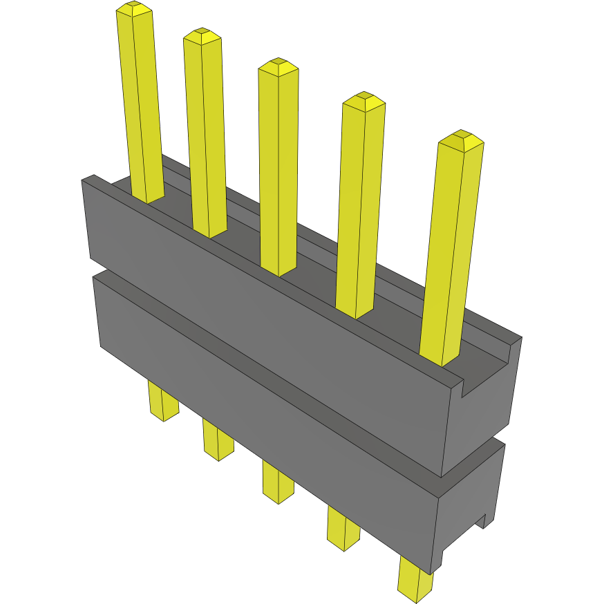 Samtec-DW-05-08-F-S-225 Steckverbinderleisten und Leiterplattenbuchsen Conn Board Stacker HDR 5 POS 2.54mm Solder ST Top Entry Thru-Hole Bulk