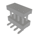 Conn Board Stacker HDR 8 POS 2mm Solder ST Top Entry SMD Tube