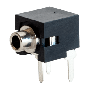 Same Sky (formerly CUI Devices)-MJ-2506N Conector de audio y video Conn 2.5MM Mono Jack RCP 2 POS Solder RA Thru-Hole 3 Terminal 1 Port