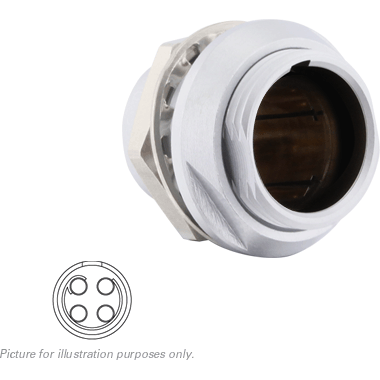 SOURIAU-JBXEA2G04FCSDS Steckverbinder, rund Conn Circular SKT 4 POS Crimp ST Panel Mount 4 Terminal 1 Port Medical Blister