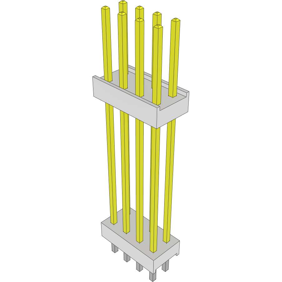 Samtec-HW-04-14-L-D-984-126 Steckverbinderleisten und Leiterplattenbuchsen Conn Board Stacker HDR 8 POS 2.54mm Solder ST Top Entry Thru-Hole Bulk