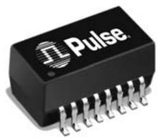 Pulse Electronics Corporation-T1096NLT Trasformatore di telecomunicazione Telecom Transformer 2(1CT:1.41CT) 0.7Ohm/0.7Ohm Prim. DCR 16 Terminal Gull Wing SMD
