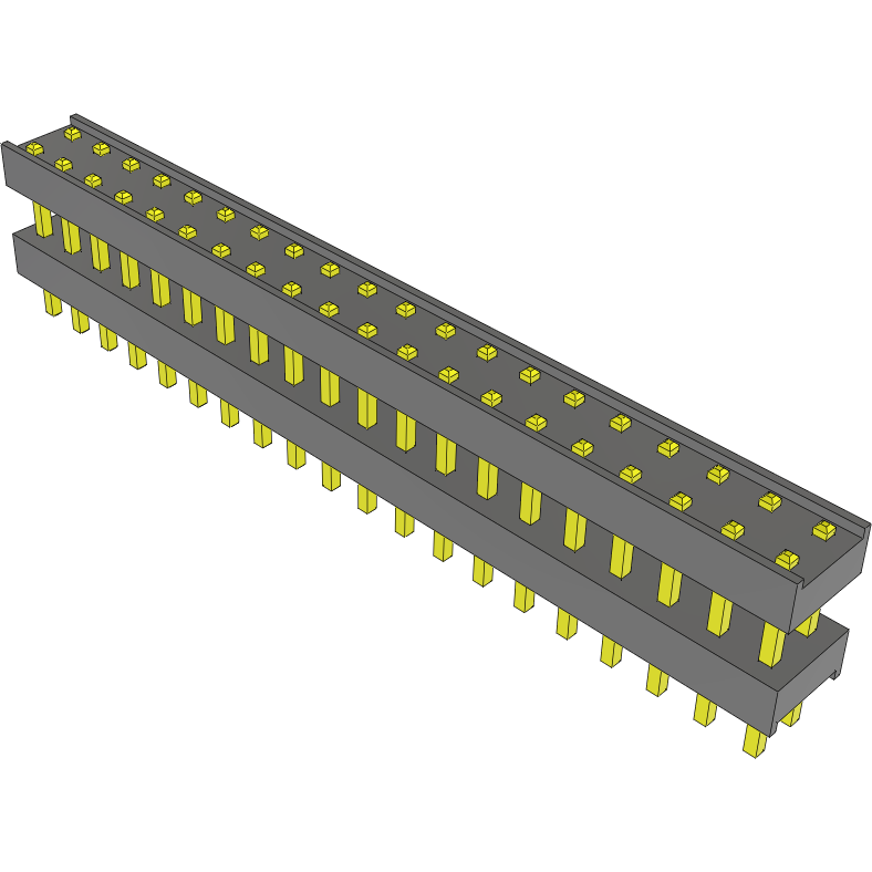 Samtec-DW-20-07-T-D-320 Connector Headers and PCB Receptacles Conn Board Stacker HDR 40 POS 2.54mm Solder ST Top Entry Thru-Hole Bulk