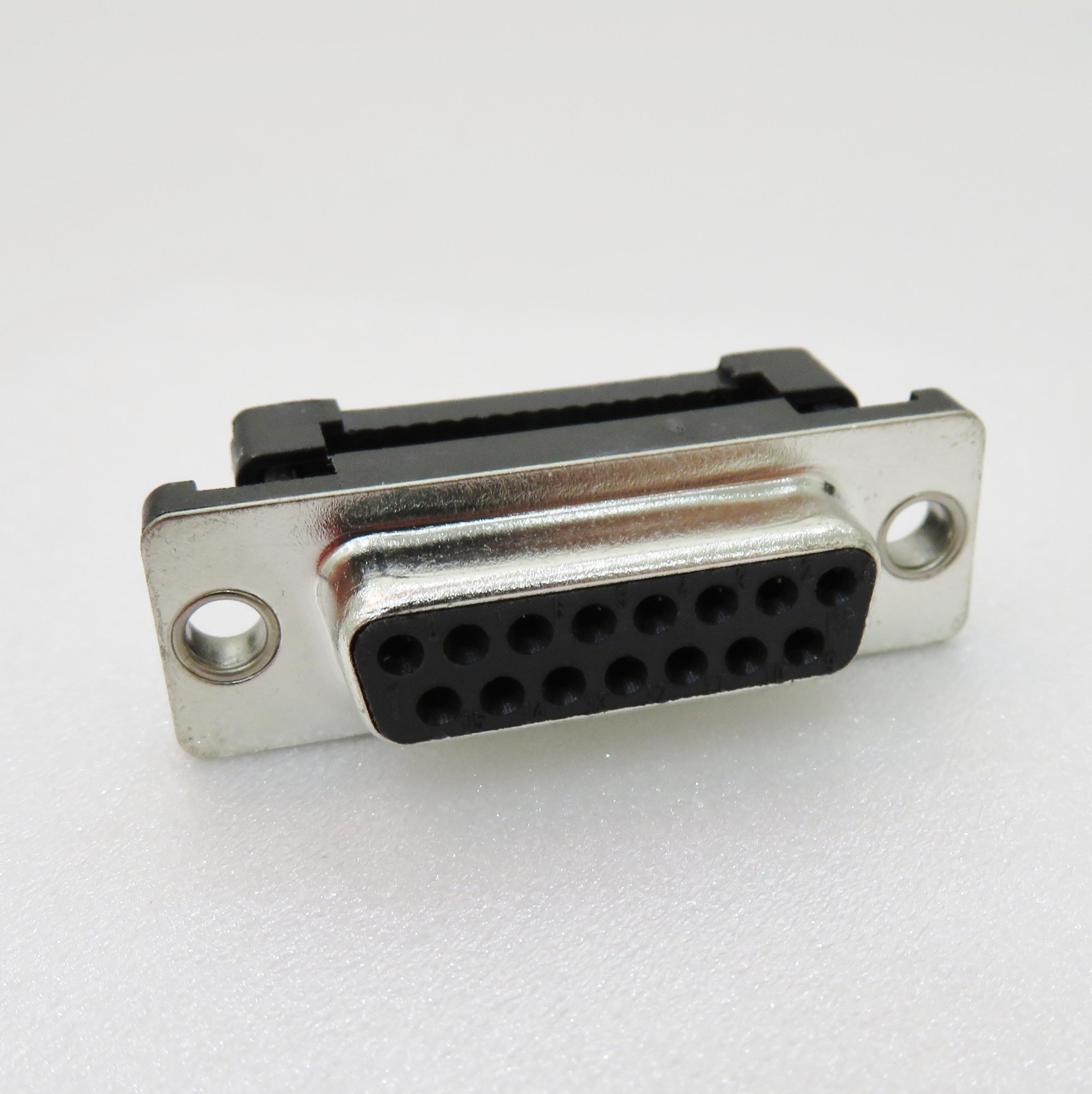 ADAM TECH-DA15-SF-M1 Steckverbinder, D-Sub Conn D-Sub SKT 15 POS 1.38mm IDT RA Cable Mount 15 Terminal 1 Port Tray