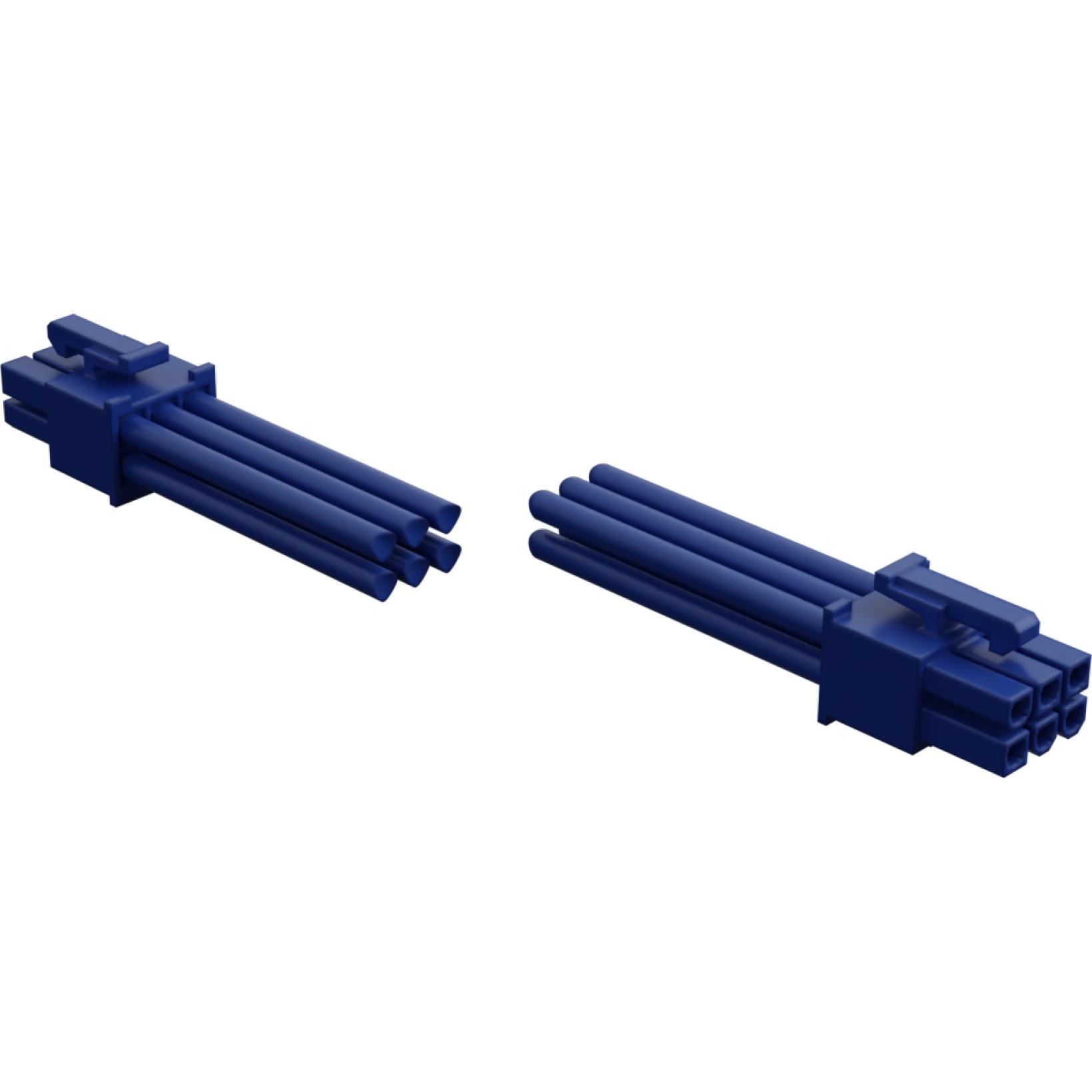 Molex-2261962063 其他电缆组件 Cable Assembly UL 1007 OTS Discrete Wire 0.3m 16AWG Mini-Fit Versa Color to Mini-Fit Versa Color 6 to 6 POS (2)F Crimp/Compression Bag