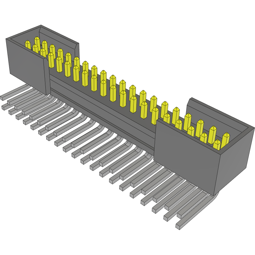 Samtec-FTSH-120-03-S-D-RA-ES Steckverbinderleisten und Leiterplattenbuchsen Conn Shrouded Header (4 Sides) HDR 40 POS 1.27mm Solder RA Side Entry Thru-Hole Tube