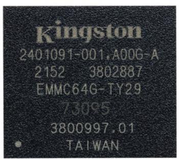 Kingston Technology-EMMC64G-TY29-5B101 Flash TLC NAND Flash Serial e-MMC 3.3V 512G-bit 512G/128G/64G x 1/4-bit/8-bit 153-Pin FBGA