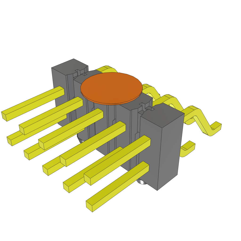 Samtec-TSM-105-01-L-DH-A-K Connector Headers and PCB Receptacles Conn Unshrouded Header HDR 10 POS 2.54mm Solder RA Side Entry SMD Tube