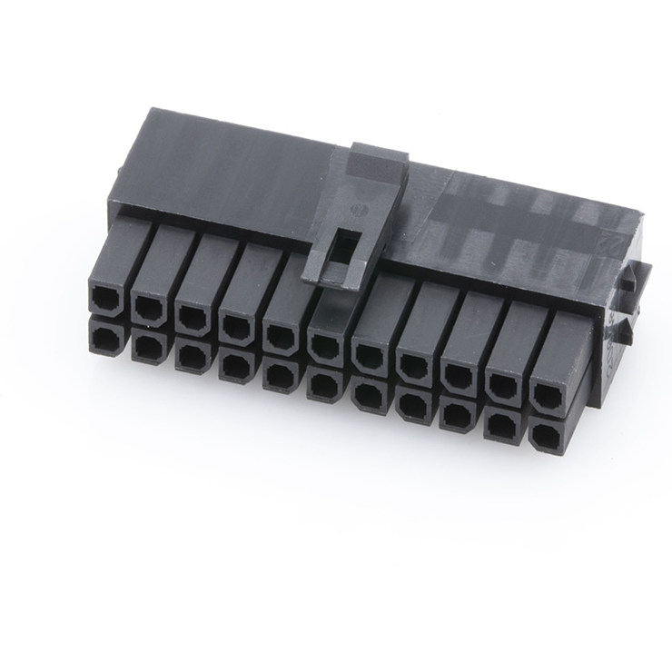 Molex-2064612200 Einzeladersteckverbinder, Gehäuse Conn Housing RCP 22 POS 3mm Crimp ST Cable Mount Black Bag