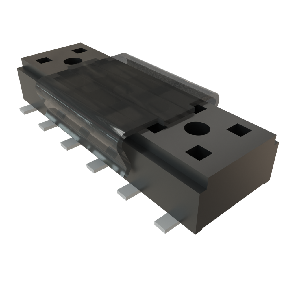 Samtec-CLT-106-02-F-D-P-TR Steckverbinderleisten und Leiterplattenbuchsen Conn Socket Strip SKT 12 POS 2mm Solder ST Top Entry SMD TIGER CLAW™ T/R