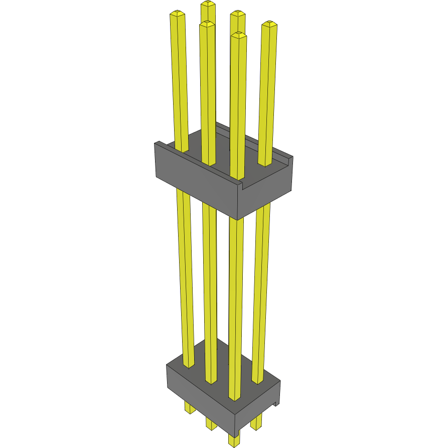 Samtec-DW-03-19-S-D-875 Steckverbinderleisten und Leiterplattenbuchsen Conn Board Stacker HDR 6 POS 2.54mm Solder ST Top Entry Thru-Hole Bulk