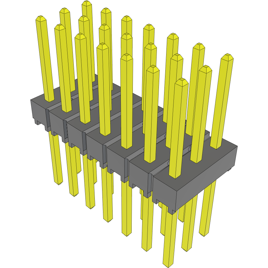 Samtec-TSW-107-16-G-T Steckverbinderleisten und Leiterplattenbuchsen Conn Unshrouded Header HDR 21 POS 2.54mm Solder ST Top Entry Thru-Hole Bulk