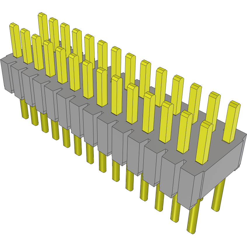 Samtec-HTMS-114-02-S-D Steckverbinderleisten und Leiterplattenbuchsen Conn Unshrouded Header HDR 28 POS 1.27mm Solder ST Top Entry Thru-Hole Tube