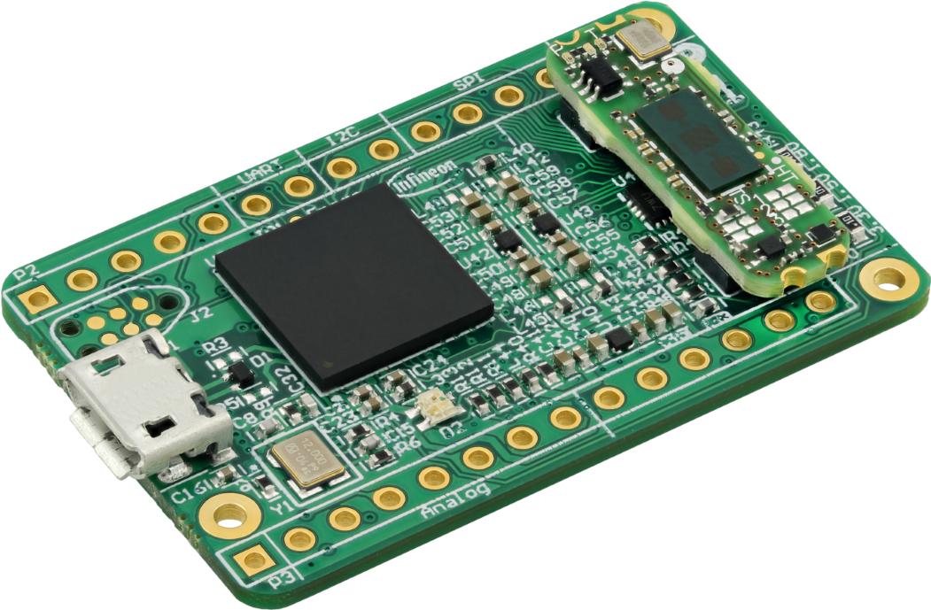 Infineon Technologies AG-DEMOBGT60LTR11AIPTOBO1 Infineon’s first completely autonomous 60GHz radar sensor MMIC for motion sensing