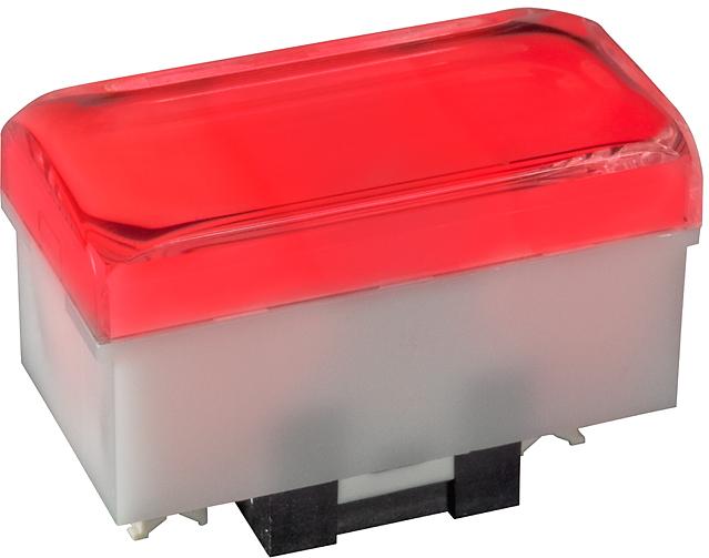 NKK Switches-KP0115ACBKG03CJB Botón pulsador Switch Push Button OFF (ON) SPST Rectangular Button 0.1A 12VDC Momentary Thru-Hole PC Pins