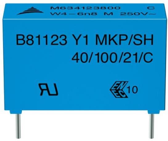 TDK-B81123C1472M189 Kondensator, Kunststofffilm Cap Film Suppression Y1 0.0047uF 500VAC PP 20% (18 X 9 X 17.5mm) Radial 15mm 110°C Automotive AEC-Q200 T/R