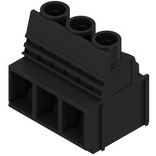 Weidmueller GmbH & Co. KG-1226300000 Connector Terminal Blocks Printed circuit board terminals, 10.16 mm, Number of poles 3, 90Deg, Solder pin length (l) 3.2 mm, tinned, black, Clamping yoke connection, Clamping range, max. 16 mm2, Box