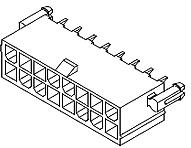 Molex-0434600014 Steckverbinderleisten und Leiterplattenbuchsen Conn Wire to Board HDR 4 POS 4.2mm Solder ST Thru-Hole Tray