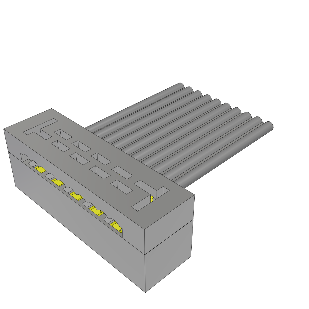 Samtec-TCSD-05-01-N Connector Headers and PCB Receptacles Conn IDC Connector SKT 10 POS 2mm IDT RA Side Entry Cable Mount TIGER EYE™ Tube