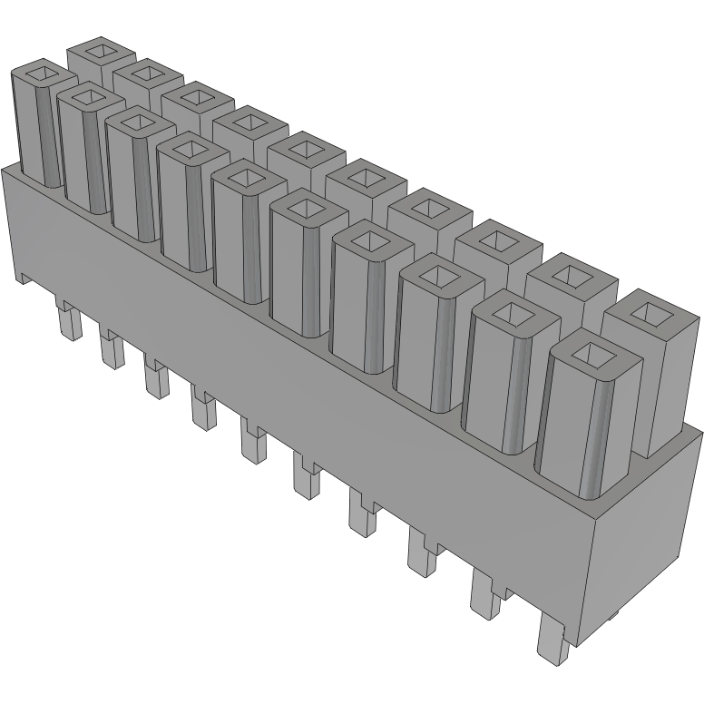 Samtec-IPS1-110-01-S-D Steckverbinderleisten und Leiterplattenbuchsen Conn Isolated Power Socket Strip SKT 20Power POS 2.54mm Solder ST Top Entry Thru-Hole Mini Mate® Bulk