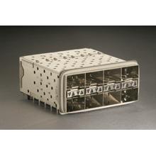 Molex-0760665001 Steckverbinder, Telefon und Telekommunikation Conn SFP+ F 160 POS 1.6mm Press Fit RA Thru-Hole 160 Terminal 8 Port Tray