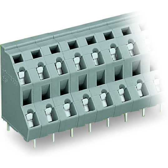 WAGO-736-566 Blocchi terminali connettore Double-Deck PCB Terminal Block, 2.5 mm2, Pin spacing 7.5 mm, 2 x 16-pole, Cage Clamp