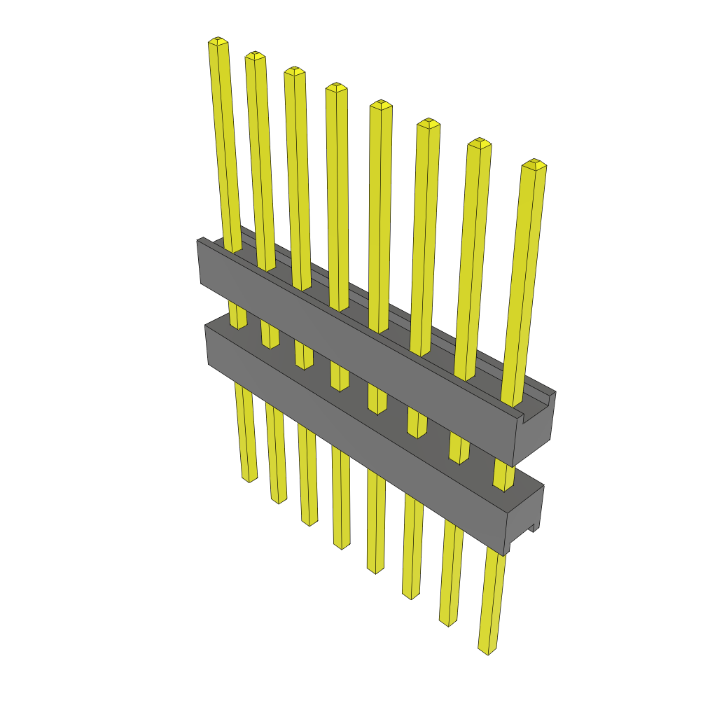 Samtec-ZW-08-12-F-S-300-325 Steckverbinderleisten und Leiterplattenbuchsen Conn Board Stacker HDR 8 POS 2.54mm Solder ST Top Entry Thru-Hole Bulk