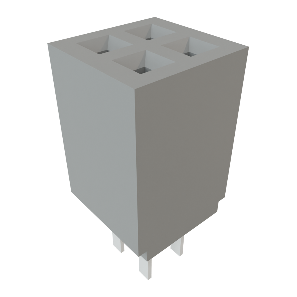 Samtec-SFMC-102-03-S-D Steckverbinderleisten und Leiterplattenbuchsen Conn Socket Strip SKT 4 POS 1.27mm Solder ST Top Entry Thru-Hole TIGER EYE™ Layer
