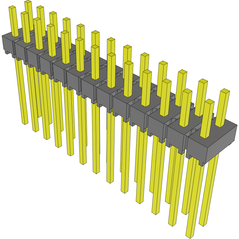 Samtec-MTSW-113-09-S-D-160 Steckverbinderleisten und Leiterplattenbuchsen Conn Unshrouded Header HDR 26 POS 2.54mm Solder ST Top Entry Thru-Hole Bulk