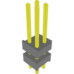 Conn Board Stacker HDR 4 POS 2.54mm Solder ST Top Entry Thru-Hole Bulk