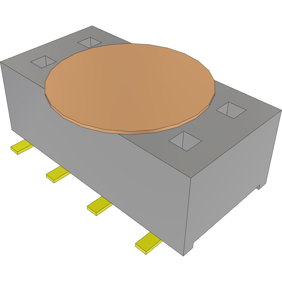 Samtec-HLE-104-02-G-DV-BE-K-TR Cabezales del conector y receptáculos PCB Conn Socket Strip SKT 8 POS 2.54mm Solder ST SMD T/R