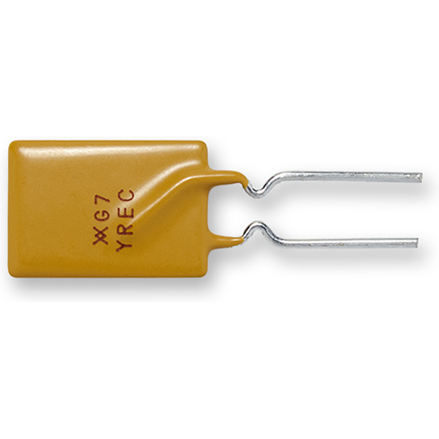 Littelfuse-RF3250-000 Fusible reprogramable PTC PTC Resettable Fuse 7A(hold) 11.9A(trip) 16V 3W 3.5s 0.0077Ohm Radial 11.2 X 3 X 19.7mm Bag