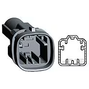 TE Connectivity-1544606-1 Einzeladersteckverbinder, Gehäuse Conn Housing PL 1 POS Crimp ST Cable Mount Black Box