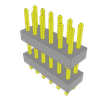 Conn Board Stacker HDR 12 POS 2mm Solder ST Top Entry Thru-Hole Bulk
