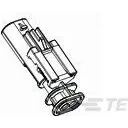 TE Connectivity-2-1703498-4 Connector Discrete Wire Housing Conn Housing F 2 POS 4mm Crimp ST Cable Mount Yellow Box/Carton