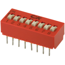 Littelfuse-BD04AV DIP-Schalter Switch DIP OFF ON SPST 4 Extended Slide 0.1A 25VDC PC Pins 10000Cycles 2.54mm Thru-Hole Tube