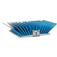 Advanced Thermal Solutions-ATS-X50350G-C1-R0 Disipador de calor Heat Sink Passive BGA Angle SMD Aluminum 3°C/W Blue Anodized