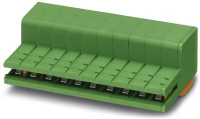 PHOENIX CONTACT-ZEC 1.5/ 6-ST-5.0 C2 R1.6 Connector Terminal Blocks Conn Spring Cage F 6 POS 5mm Spring Cage RA Cable Mount 10A