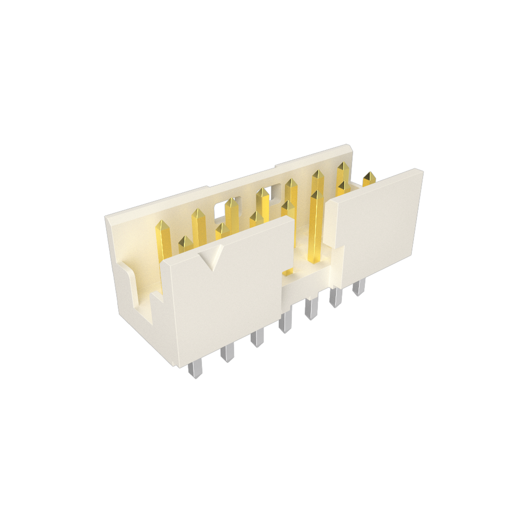 Amphenol Communications Solutions-98414-G06-14ULF Steckverbinderleisten und Leiterplattenbuchsen Minitek®, Board/Wire to Board Connectors, Shrouded Header - Through Mount - Double row - 14 Positions - 2mm (0.079inch) - Vertical