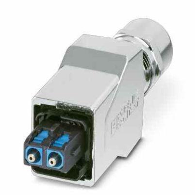 PHOENIX CONTACT-1407896 Steckverbinder, LWL Push-Pull Connector Die-Cast Zinc With SC-RJ Insert For POF For Cable Diameter of 5.5 mm