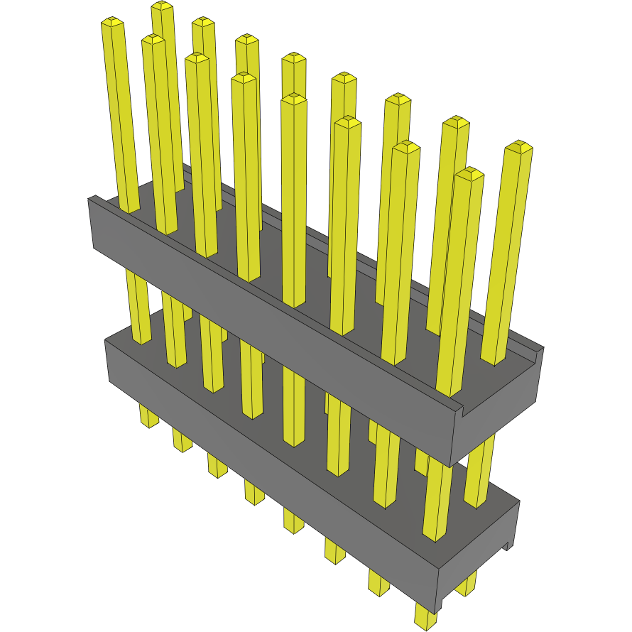 Samtec-DW-08-10-L-D-400 连接器插头及 PCB 插座 Conn Board Stacker HDR 16 POS 2.54mm Solder ST Top Entry Thru-Hole Bulk