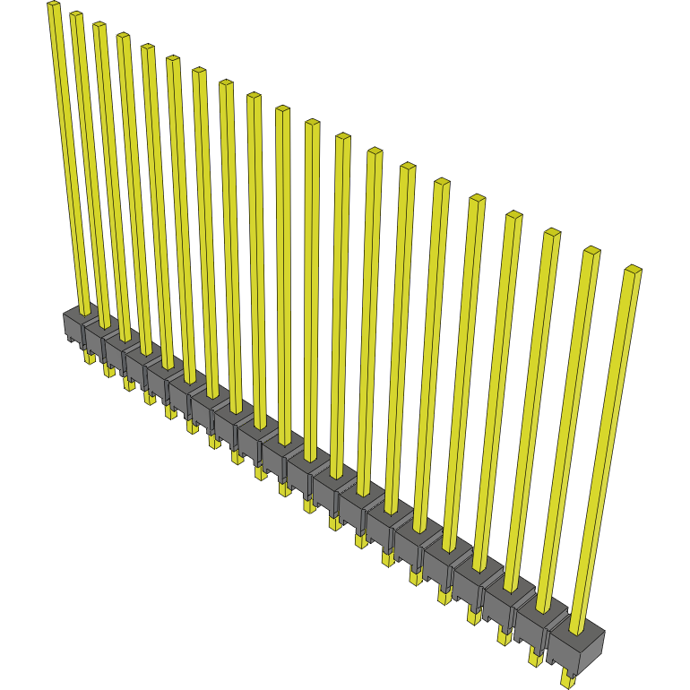 Samtec-MTSW-120-13-G-S-1040 Connector Headers and PCB Receptacles Conn Unshrouded Header HDR 20 POS 2.54mm Solder ST Top Entry Thru-Hole Bulk
