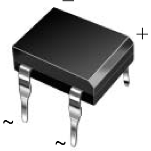 Vishay-B40C800DM-E3/45 Brückengleichrichter Diode Rectifier Bridge Single 65V 0.9A 4-Pin Case DFM Tube