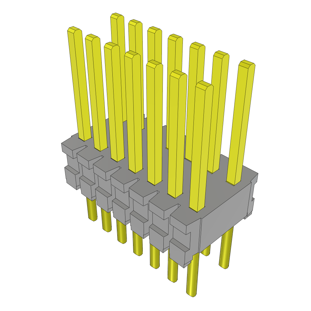 Samtec-TMS-107-01-T-D Steckverbinderleisten und Leiterplattenbuchsen Conn Unshrouded Header HDR 14 POS 1.27mm Solder ST Top Entry Thru-Hole Bulk